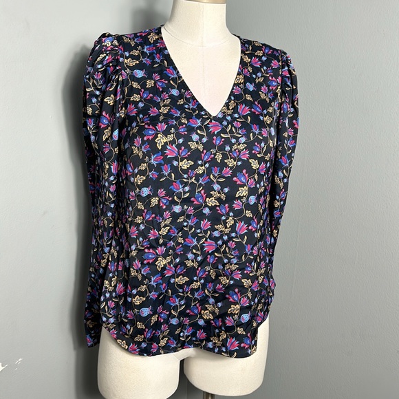 BANANA REPUBLIC Puff-Shoulder Blouse| BANANA REPUBLIC Puff-Shoulder Top XS - Picture 3 of 14